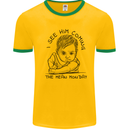 Hate Mondays Funny Work Office Humour Mens Ringer T-Shirt Gold/Green