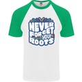 Never Forget Your Roots African Black Lives Matter Mens S/S Baseball T-Shirt White/Green