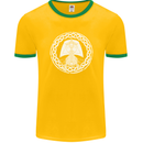 A Viking Ship Thor Odin Valhalla Mens Ringer T-Shirt FotL Gold/Green