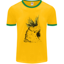 A Cockatoo Bird Mens Ringer T-Shirt Gold/Green