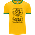 Fathers Day Best Dad in the Word Mens Ringer T-Shirt Gold/Green