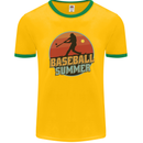Baseball Summer Mens Ringer T-Shirt FotL Gold/Green