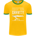 Gymnastics Turn Off Gravity Gymnast Pommel Horse Mens Ringer T-Shirt FotL Gold/Green