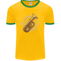 Tuba Brass Musical Instrument Jazz Mens Ringer T-Shirt FotL Gold/Green