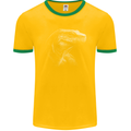 A Komodo Dragon Mens Ringer T-Shirt FotL Gold/Green