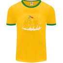 Narwars Narwhal Parody Whale Mens Ringer T-Shirt FotL Gold/Green
