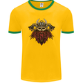 A Steampunk Viking Mens Ringer T-Shirt FotL Gold/Green