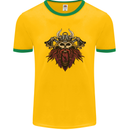 A Steampunk Viking Mens Ringer T-Shirt FotL Gold/Green