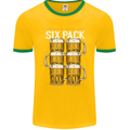 Check Out My Beer Six Pack Funny Alcohol Mens Ringer T-Shirt FotL Gold/Green