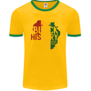 African Black History Month Lives Matter Juneteenth Mens Ringer T-Shirt FotL Gold/Green