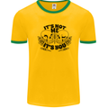 It's Not Me Anti Valentines Singles Day Skull Mens Ringer T-Shirt Gold/Green