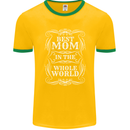 Best Mom in the World Mothers Day Mens Ringer T-Shirt FotL Gold/Green