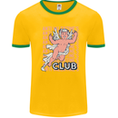Anti Valentines Day Club Mens Ringer T-Shirt Gold/Green