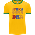 Africa is My DNA Juneteenth Black Lives Matter Mens Ringer T-Shirt Gold/Green