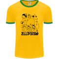 Ellipsism Missing Out on the Future Mens Ringer T-Shirt Gold/Green