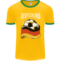 Deutschland Football German Germany Soccer Mens Ringer T-Shirt FotL Gold/Green