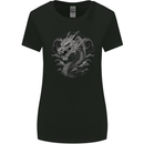 Greyscale Dragon Womens Wider Cut T-Shirt Black