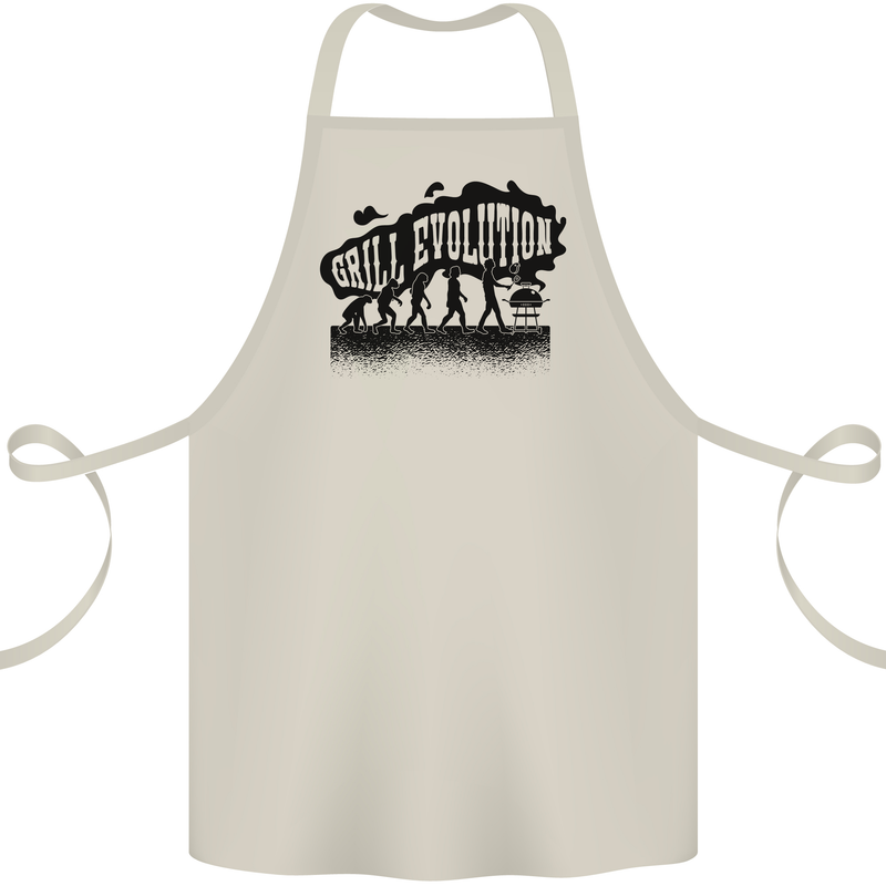 Grill Evolution Funny BBQ Braai Cotton Apron 100% Organic Natural