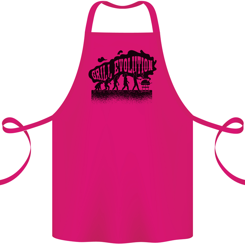 Grill Evolution Funny BBQ Braai Cotton Apron 100% Organic Pink