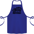 Grill Evolution Funny BBQ Braai Cotton Apron 100% Organic Royal Blue