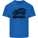 Grill Evolution Funny BBQ Braai Kids T-Shirt Childrens Royal Blue