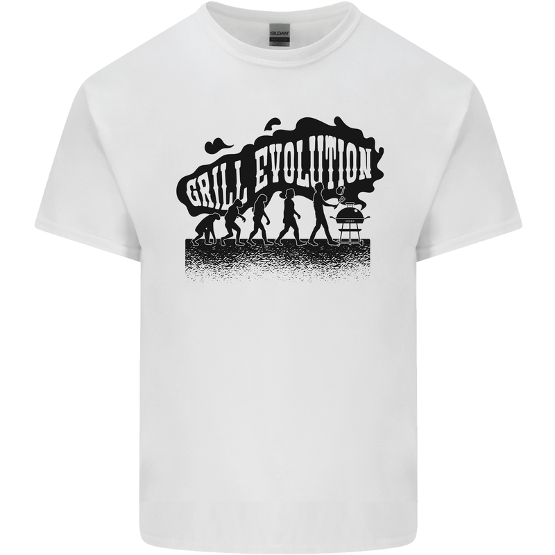 Grill Evolution Funny BBQ Braai Kids T-Shirt Childrens White