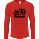 Grill Evolution Funny BBQ Braai Mens Long Sleeve T-Shirt Red