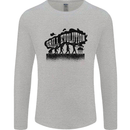Grill Evolution Funny BBQ Braai Mens Long Sleeve T-Shirt Sports Grey