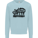 Grill Evolution Funny BBQ Braai Mens Sweatshirt Jumper Light Blue