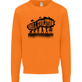 Grill Evolution Funny BBQ Braai Mens Sweatshirt Jumper Orange