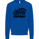 Grill Evolution Funny BBQ Braai Mens Sweatshirt Jumper Royal Blue