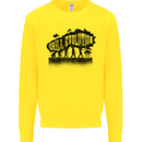Grill Evolution Funny BBQ Braai Mens Sweatshirt Jumper Yellow