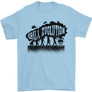 Grill Evolution Funny BBQ Braai Mens T-Shirt 100% Cotton Light Blue