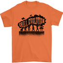 Grill Evolution Funny BBQ Braai Mens T-Shirt 100% Cotton Orange