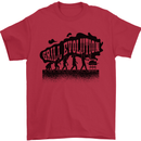 Grill Evolution Funny BBQ Braai Mens T-Shirt 100% Cotton Red