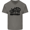 Grill Evolution Funny BBQ Braai Mens V-Neck Cotton T-Shirt Charcoal