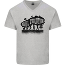 Grill Evolution Funny BBQ Braai Mens V-Neck Cotton T-Shirt Sports Grey