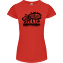 Grill Evolution Funny BBQ Braai Womens Petite Cut T-Shirt Red