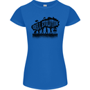 Grill Evolution Funny BBQ Braai Womens Petite Cut T-Shirt Royal Blue