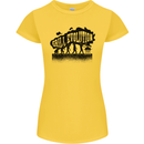 Grill Evolution Funny BBQ Braai Womens Petite Cut T-Shirt Yellow