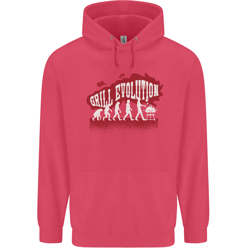Grill Evolution Funny BBQ Childrens Kids Hoodie Heliconia