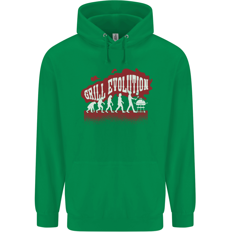 Grill Evolution Funny BBQ Childrens Kids Hoodie Irish Green