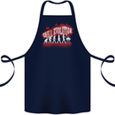 Grill Evolution Funny BBQ Cotton Apron 100% Organic Navy Blue
