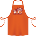 Grill Evolution Funny BBQ Cotton Apron 100% Organic Orange