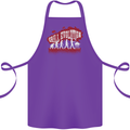 Grill Evolution Funny BBQ Cotton Apron 100% Organic Purple