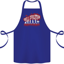 Grill Evolution Funny BBQ Cotton Apron 100% Organic Royal Blue