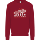 Grill Evolution Funny BBQ Kids Sweatshirt Jumper Red