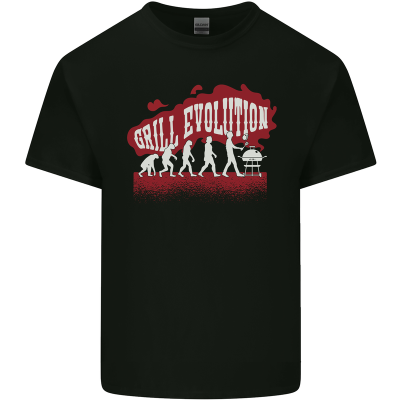 Grill Evolution Funny BBQ Kids T-Shirt Childrens Black