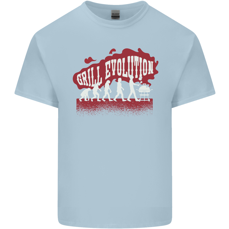 Grill Evolution Funny BBQ Kids T-Shirt Childrens Light Blue