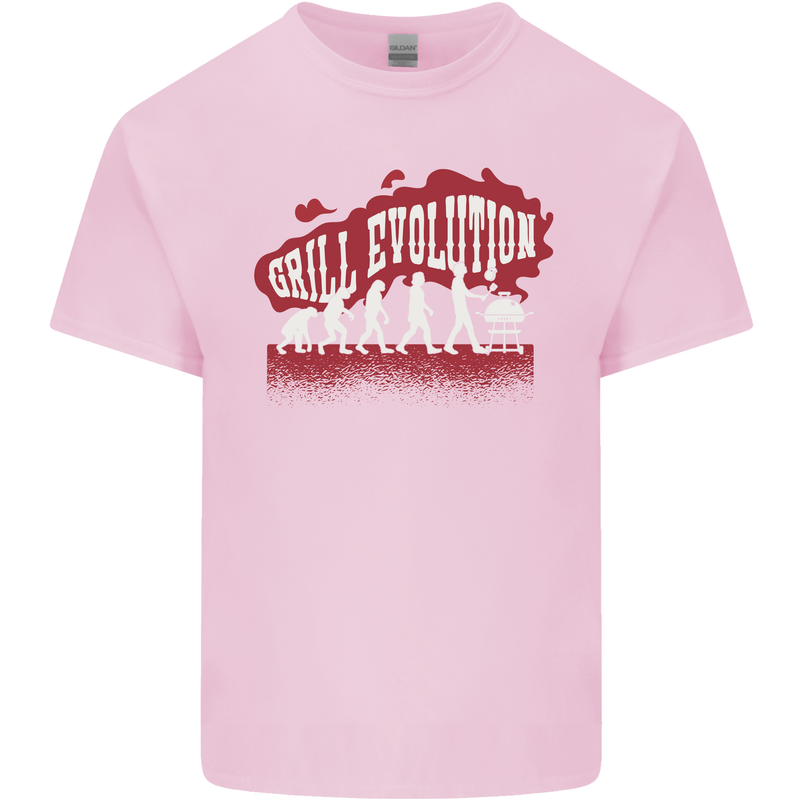 Grill Evolution Funny BBQ Kids T-Shirt Childrens Light Pink